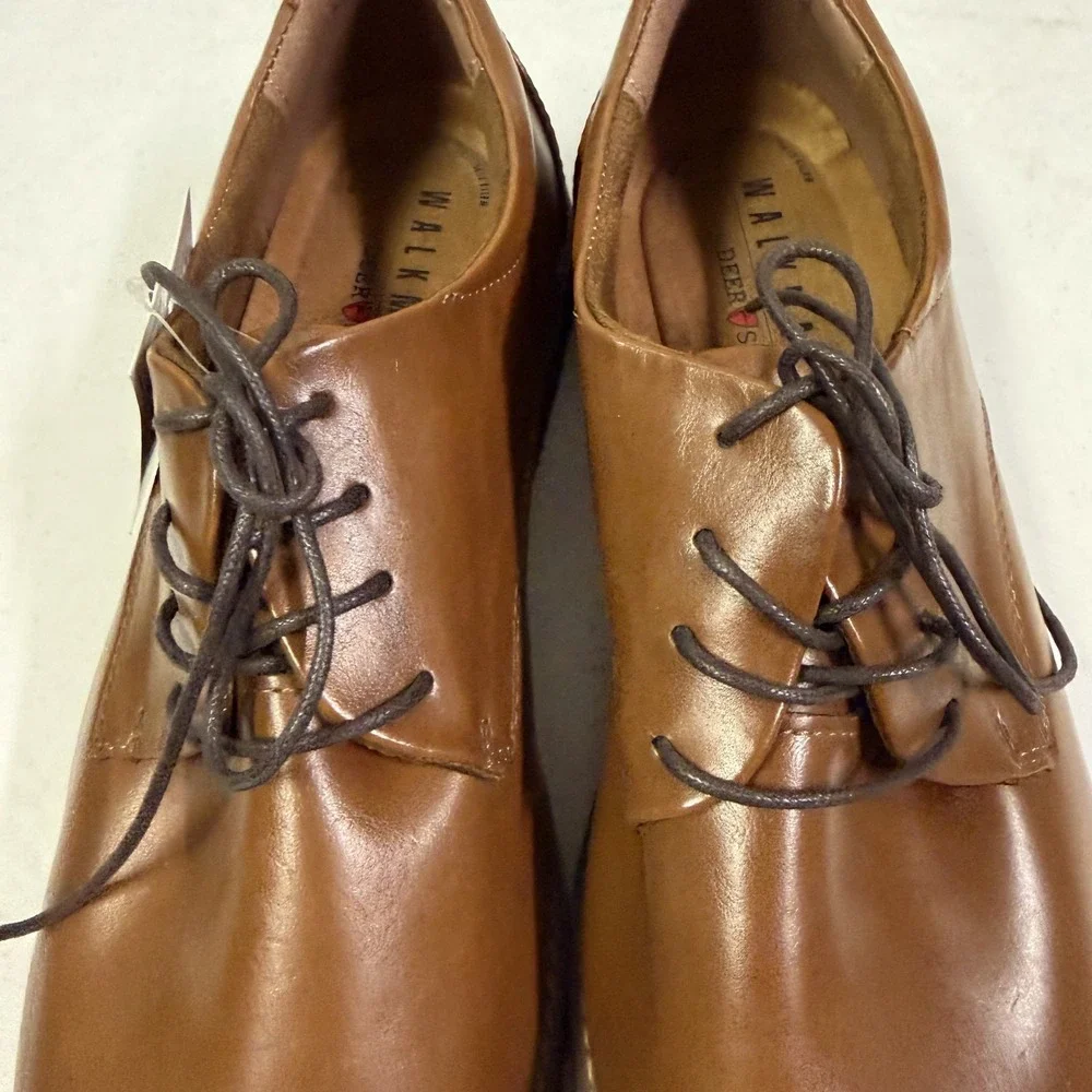 NEW Deer Stags Walkmaster SUPRO 2.0 Mens Brown Dress Shoes US 14M Lace Up Oxford
